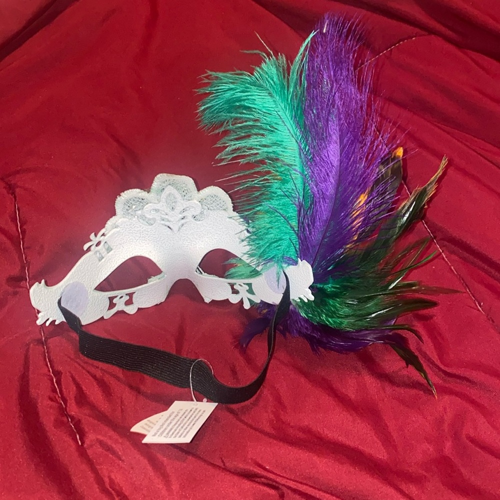 Mardi Gras Mask! Traditional green, gold, and purple mask! - Picture 5 of 5